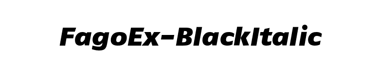 FagoEx-BlackItalic font preview