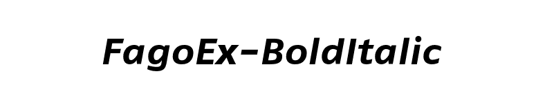 FagoEx-BoldItalic font preview