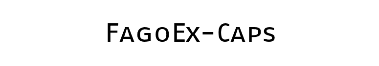 FagoEx-Caps font preview