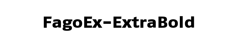 FagoEx-ExtraBold font preview