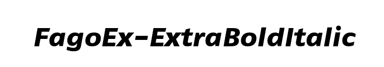 FagoEx-ExtraBoldItalic font preview