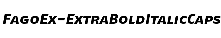 FagoEx-ExtraBoldItalicCaps font preview