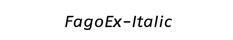 FagoEx-Italic font preview