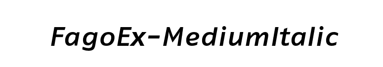 FagoEx-MediumItalic font preview
