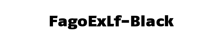 FagoExLf-Black font preview