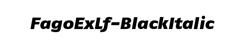 FagoExLf-BlackItalic font preview