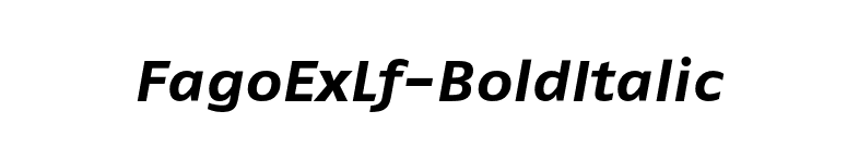 FagoExLf-BoldItalic font preview