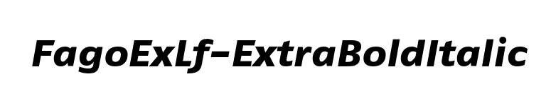 FagoExLf-ExtraBoldItalic font preview