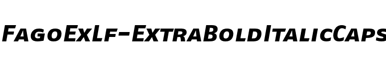 FagoExLf-ExtraBoldItalicCaps font preview