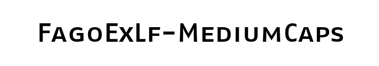 FagoExLf-MediumCaps font preview