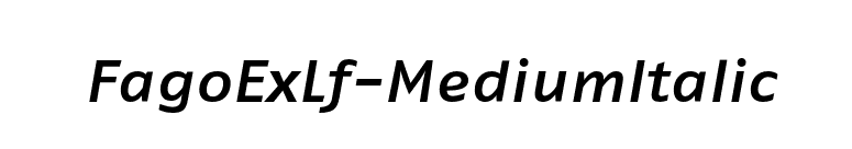 FagoExLf-MediumItalic font preview