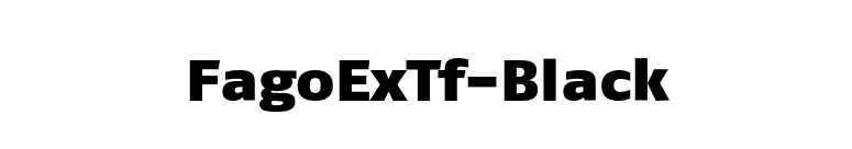 FagoExTf-Black font preview