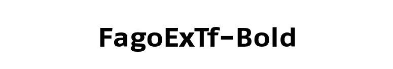 FagoExTf-Bold font preview