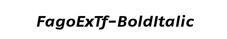 FagoExTf-BoldItalic font preview