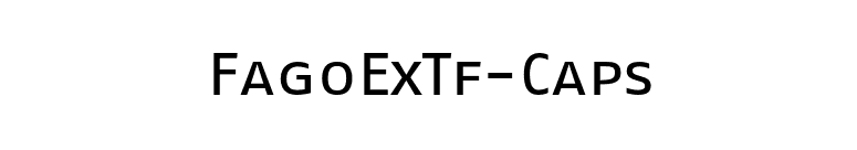 FagoExTf-Caps font preview