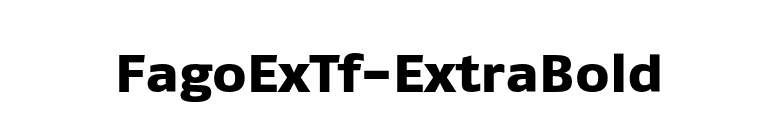 FagoExTf-ExtraBold font preview