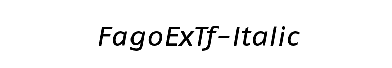 FagoExTf-Italic font preview