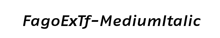 FagoExTf-MediumItalic font preview
