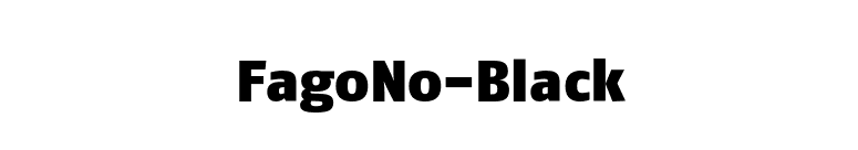 FagoNo-Black font preview