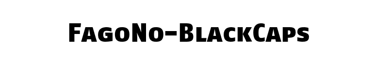 FagoNo-BlackCaps font preview
