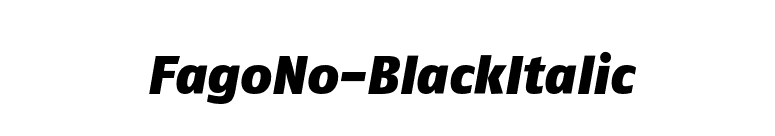 FagoNo-BlackItalic font preview