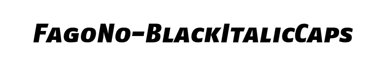 FagoNo-BlackItalicCaps font preview