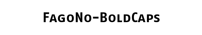 FagoNo-BoldCaps font preview