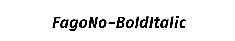 FagoNo-BoldItalic font preview
