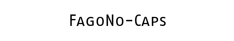 FagoNo-Caps font preview