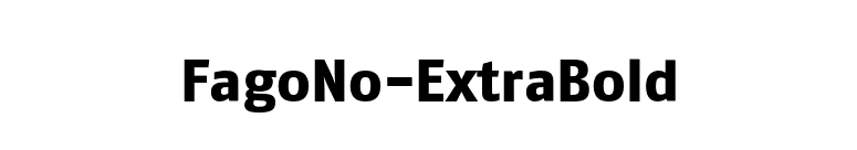 FagoNo-ExtraBold font preview