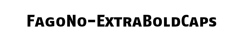 FagoNo-ExtraBoldCaps font preview