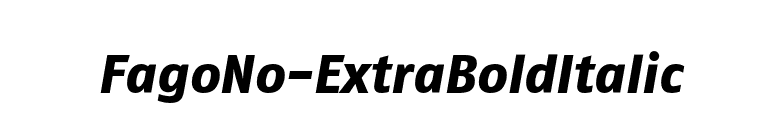 FagoNo-ExtraBoldItalic font preview