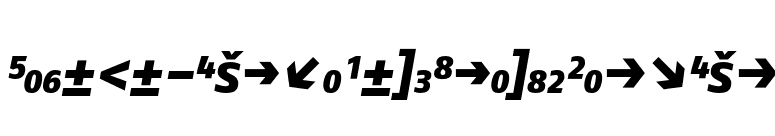 FagoNo-ExtraBoldItalicCapsExp font preview