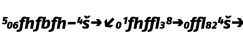 FagoNo-ExtraBoldItalicExp font preview