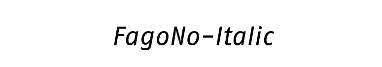 FagoNo-Italic font preview