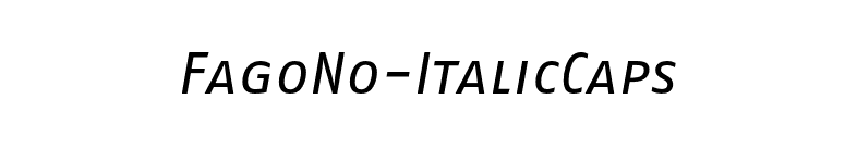 FagoNo-ItalicCaps font preview