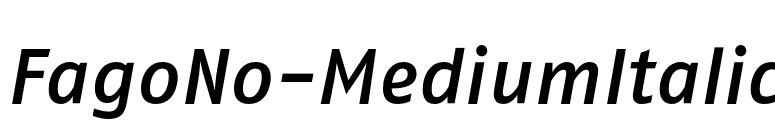 FagoNo-MediumItalic font preview