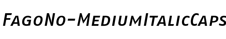 FagoNo-MediumItalicCaps font preview