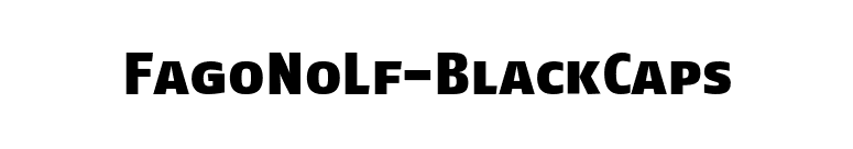 FagoNoLf-BlackCaps font preview