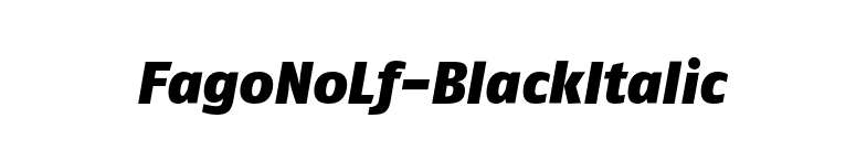 FagoNoLf-BlackItalic font preview