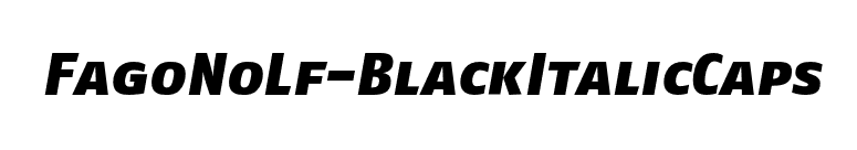 FagoNoLf-BlackItalicCaps font preview