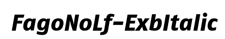 FagoNoLf-ExbItalic font preview
