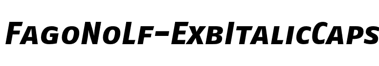 FagoNoLf-ExbItalicCaps font preview