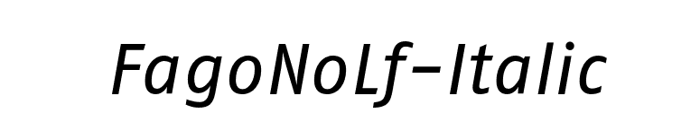 FagoNoLf-Italic font preview
