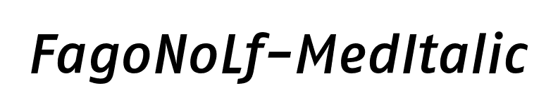 FagoNoLf-MedItalic font preview
