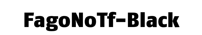 FagoNoTf-Black font preview