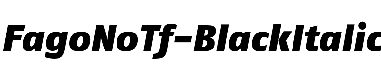 FagoNoTf-BlackItalic font preview