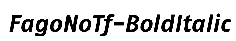 FagoNoTf-BoldItalic font preview