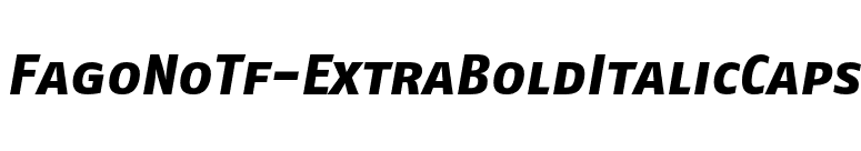 FagoNoTf-ExtraBoldItalicCaps font preview