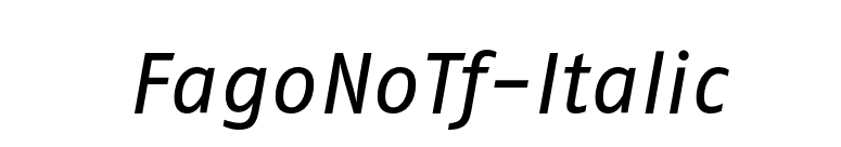 FagoNoTf-Italic font preview